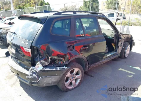 2008 BMW X3 3.0Si из США, поврежденный, VIN WBXPC93478WJ03386